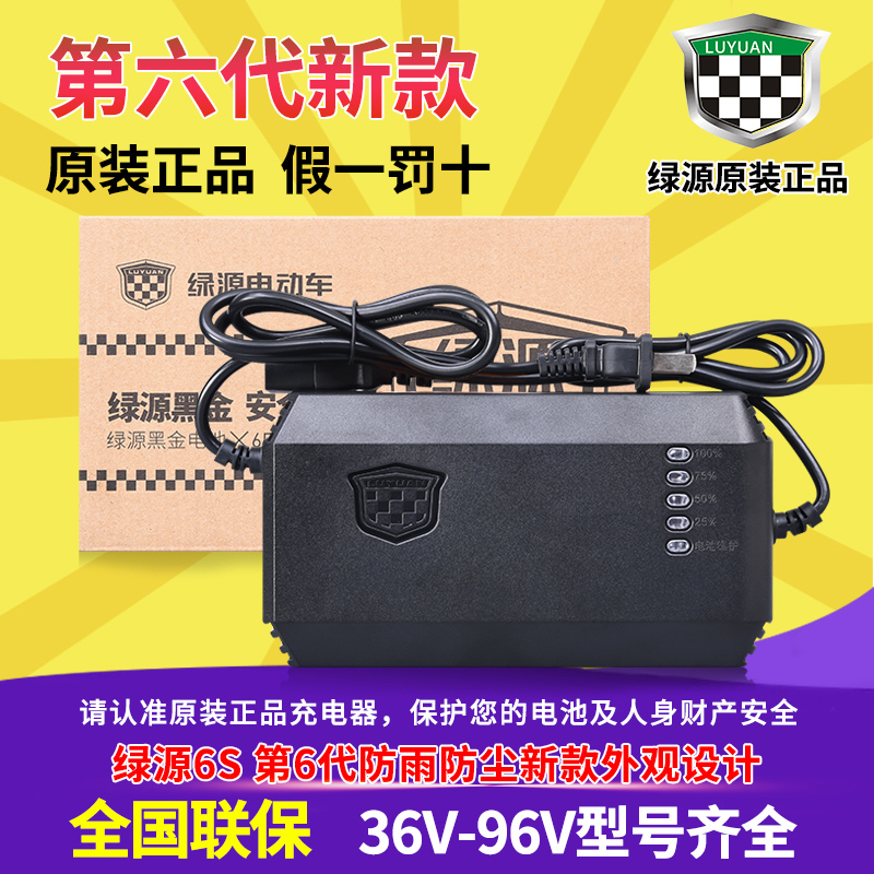 绿源原装电动电瓶车充电器36V48V60V64V72V80V/20E/30E-T/2T40E50 电动车/配件/交通工具 电动车充电器 原图主图