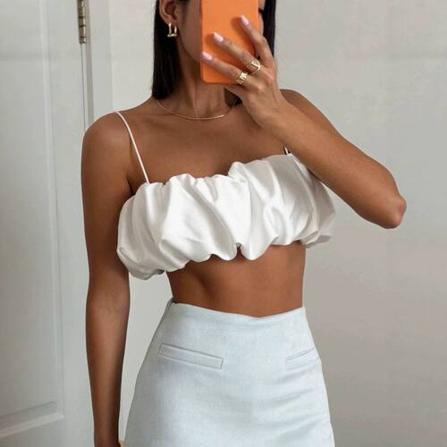 New women sexy boob tube top woman gallus tank top crop tops