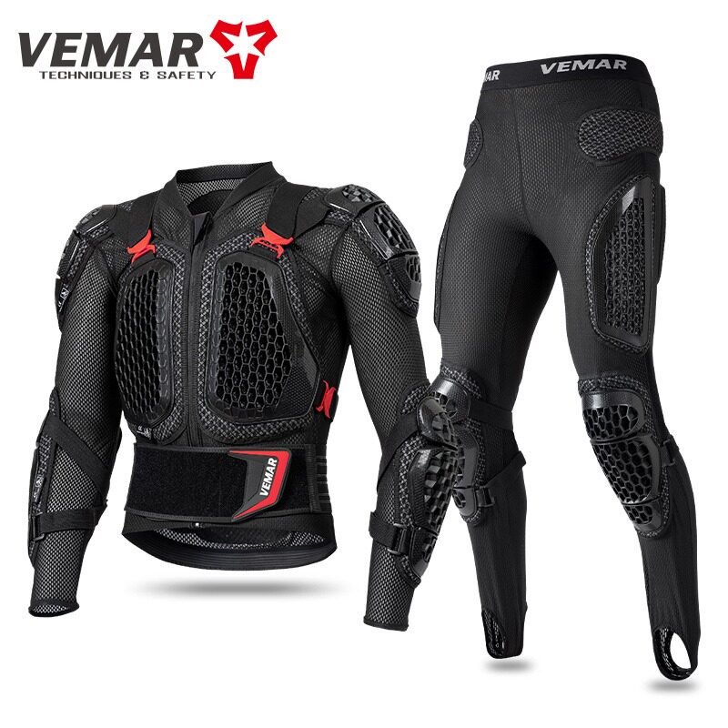 VEMAR骑行护甲衣摩托车户外运动透气防摔裤越野盔甲护背防护套装