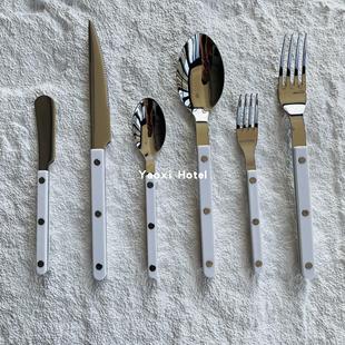 【S家酒馆】西餐刀叉勺套装304中古风水果叉甜品勺高颜值牛油刀
