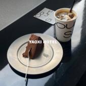 出日韩 ins风西餐圆盘复古点心盘中古不锈钢做旧蛋糕咖啡托盘