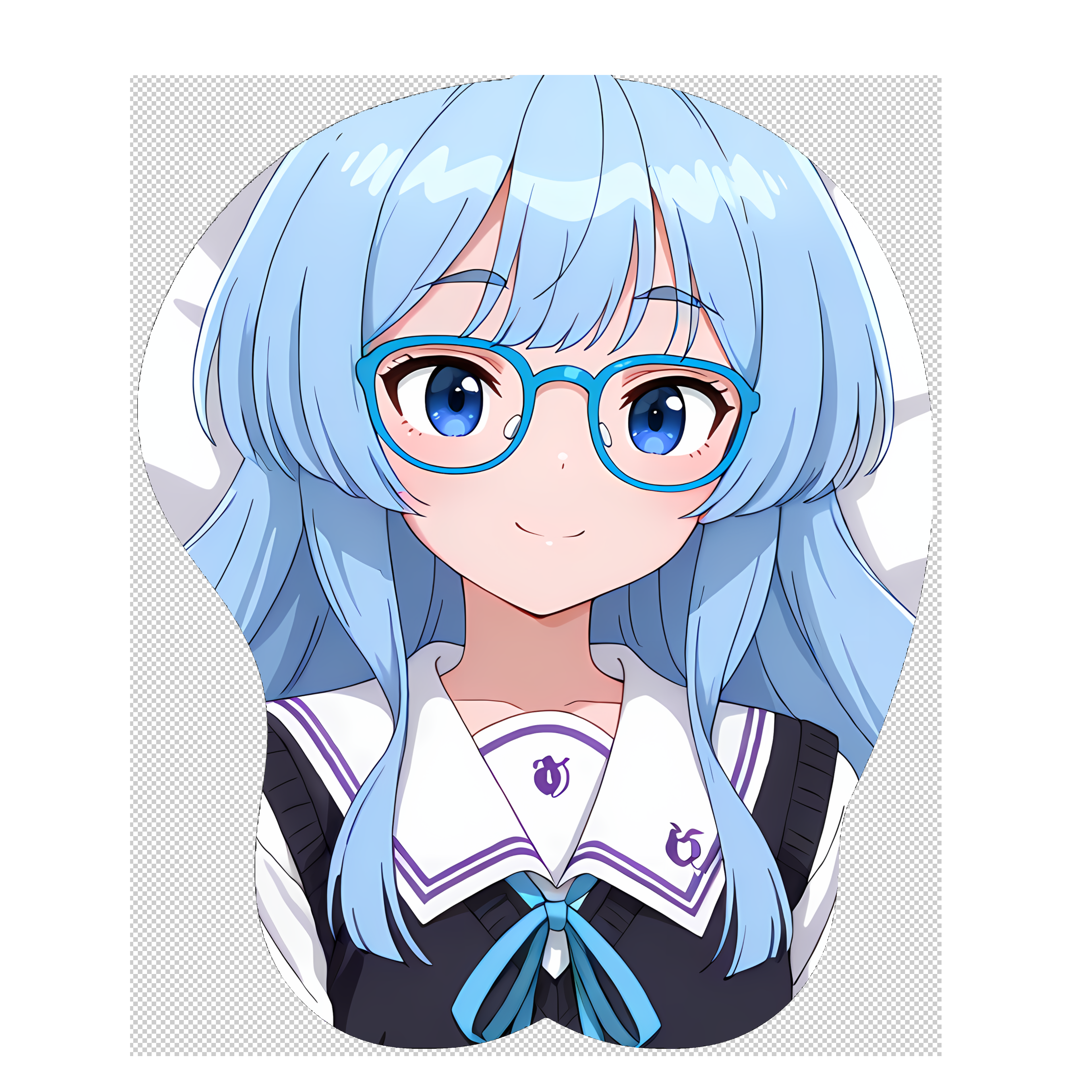 原创-3d胸部立体硅胶鼠标垫定制我们无法一起学习 桐须真冬二次元