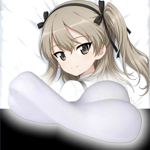 原创半身异形抱枕人形小靠枕头定制战车与少女 岛田爱里寿二次元