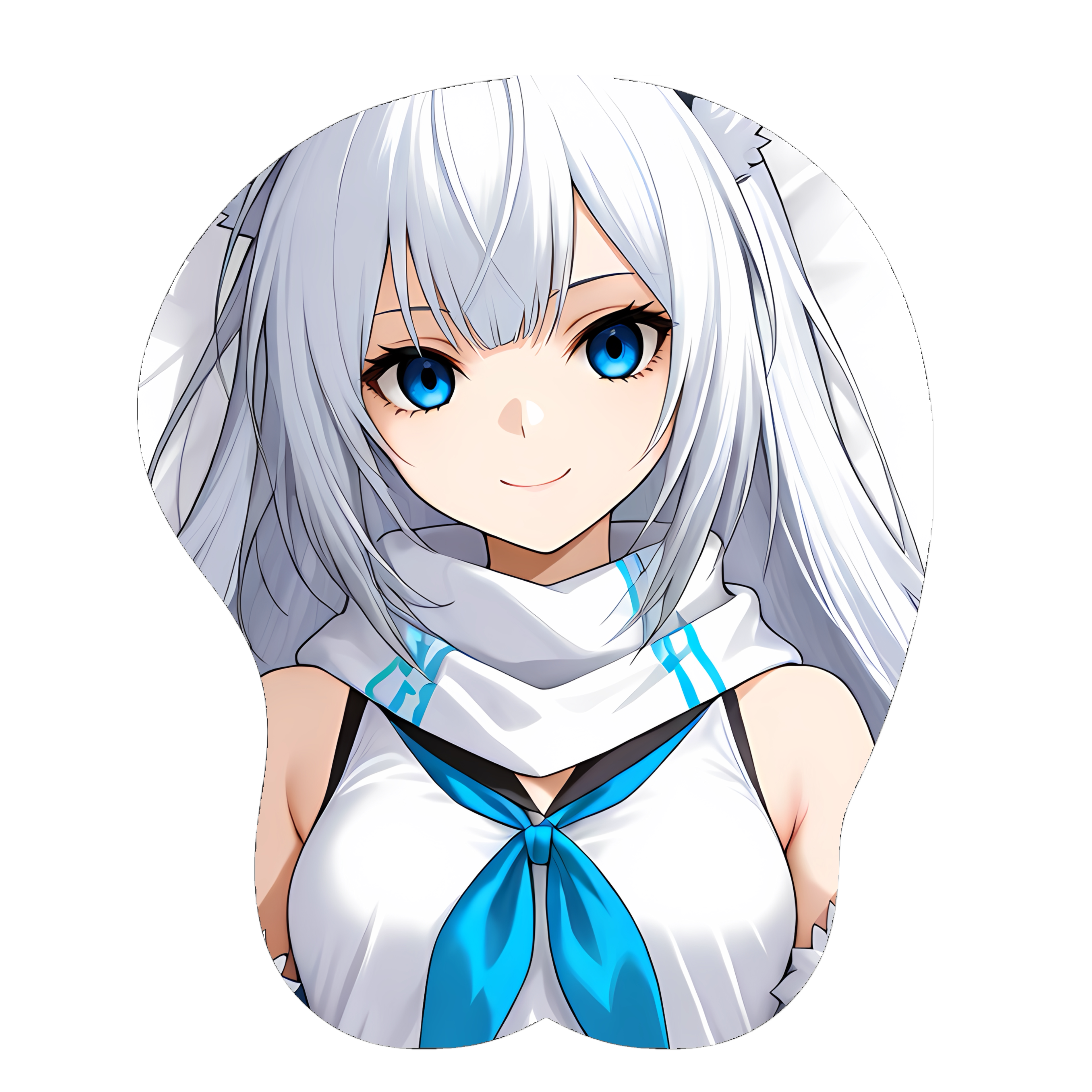 原创-3d胸部立体硅胶鼠标垫定制电光碧蓝航线 江风 二次元