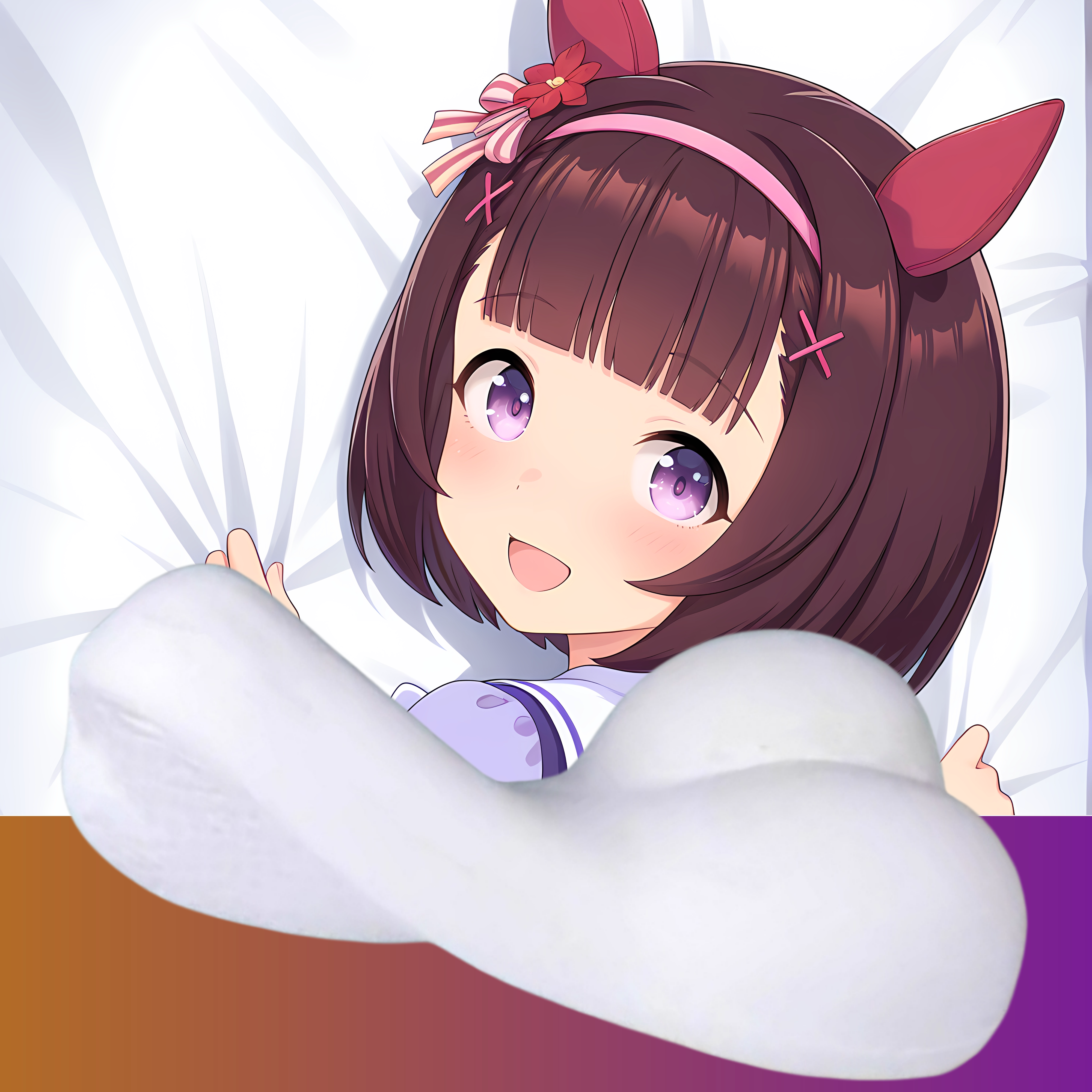 原创-半身异形抱枕人形小靠枕头定制赛马娘西野花二次元游戏动漫