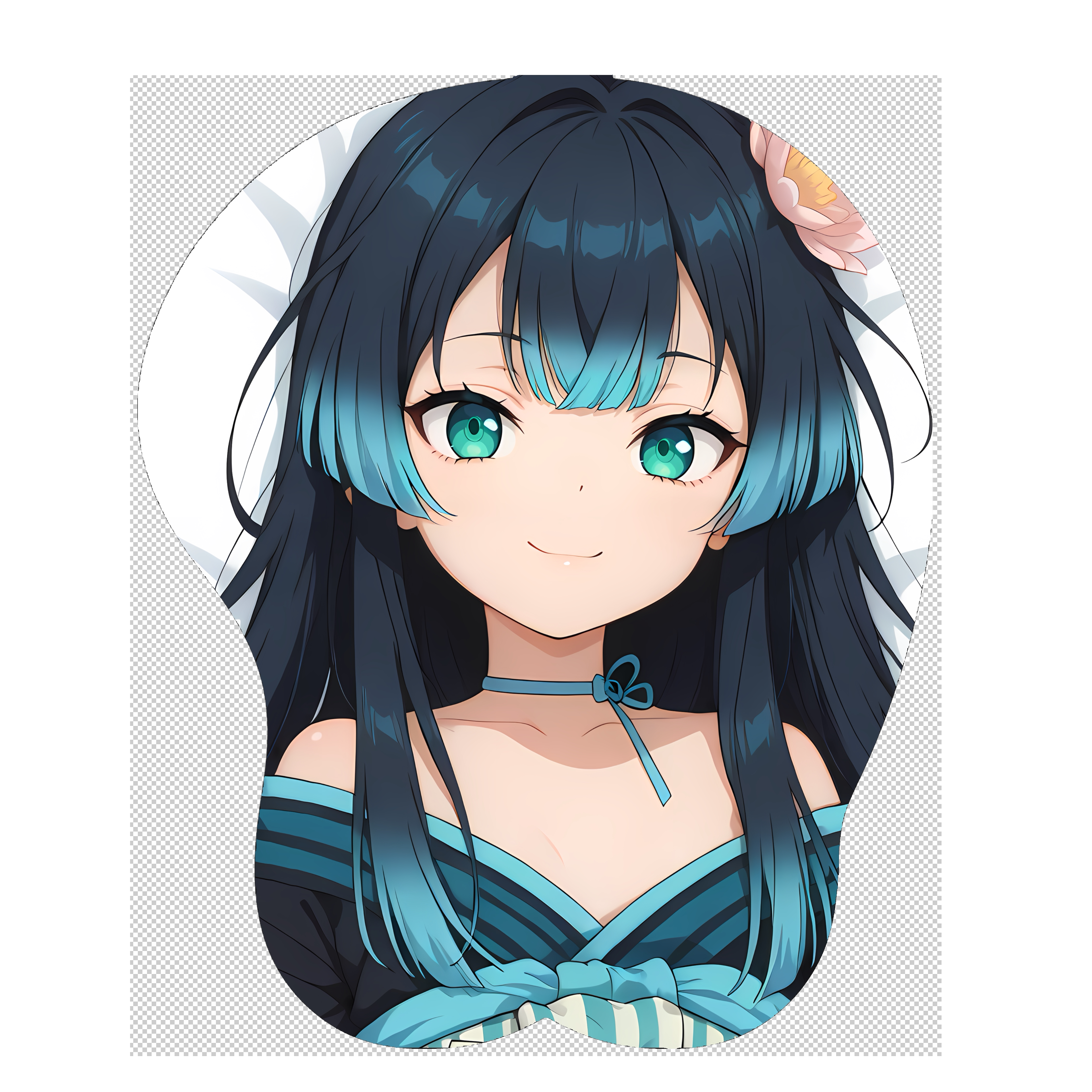 原创-3d胸部立体硅胶鼠标垫定制暗处的天才治疗师 卡蜜拉 二次元