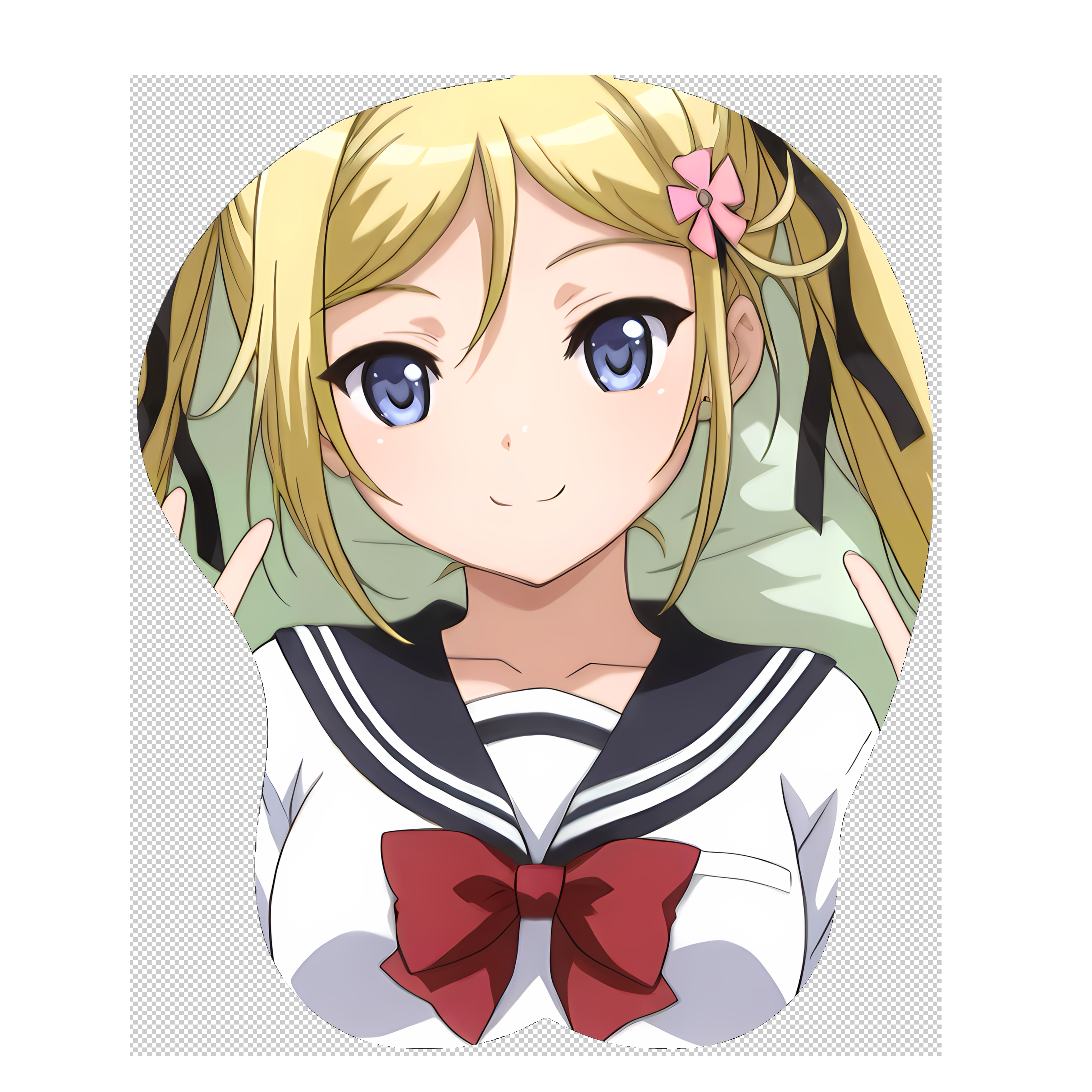 原创-3d胸部立体硅胶鼠标垫定制彼女×彼女×彼女织节真冬 二次元