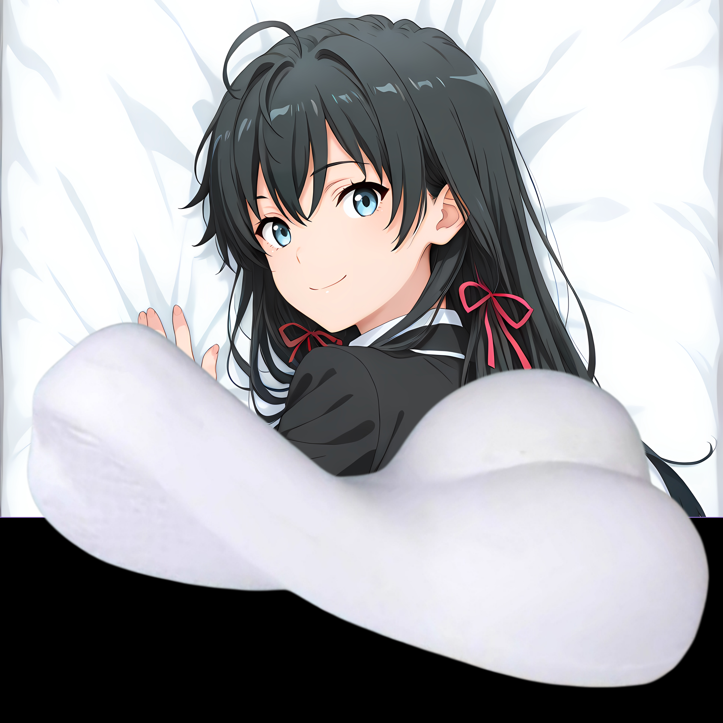 原创半身异形抱枕人形靠枕定制雪之下雪乃小靠枕头睡觉游戏二次元