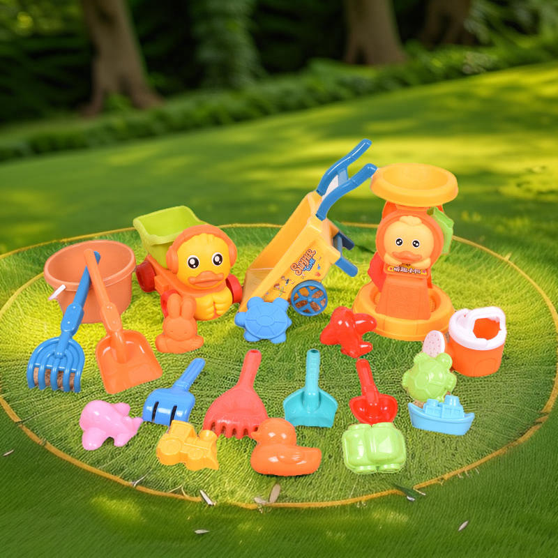 儿童沙滩玩沙玩具套装宝宝挖沙土漏决明子海边铲子和桶男女孩工具