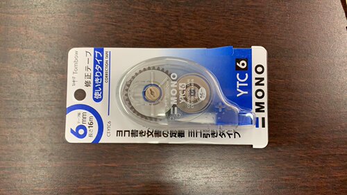 日本蜻蜓TOMBOW横拉式大容量修正带YTC6  YTC5带芯长度16米途改带