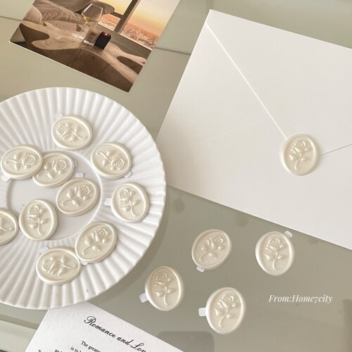 ins高级感百搭米色玫瑰火漆贴