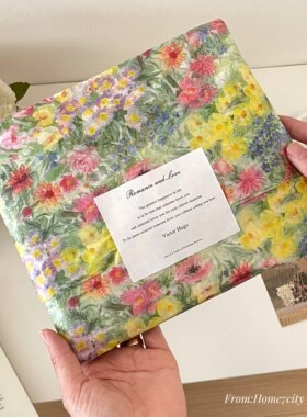 莫奈花园油画花海礼物包装雪梨纸