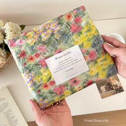 莫奈花园~油画花海礼物包装雪梨纸花艺纸素材纸礼品纸礼盒打底纸