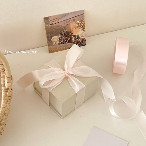 ins风双面缎带鲜花礼物包装