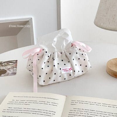 ins风抽绳纸巾盒家用纸巾套