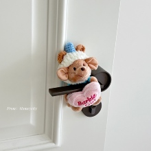 可爱新款小豆门把手挂饰卧室儿童房门防撞玩偶把手保护套新家装饰