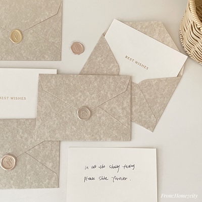 米杏色信封套装米色系信封信纸