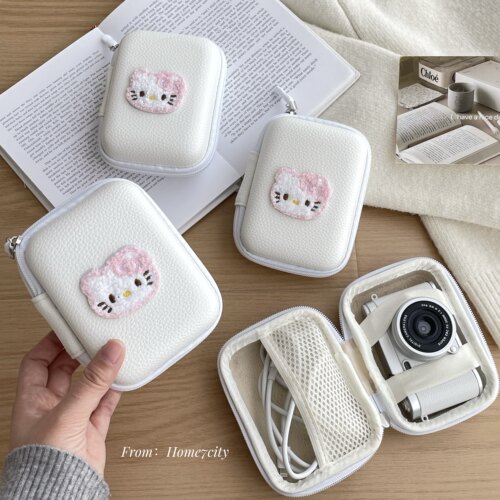 软萌粉色小猫ccd相机收纳包