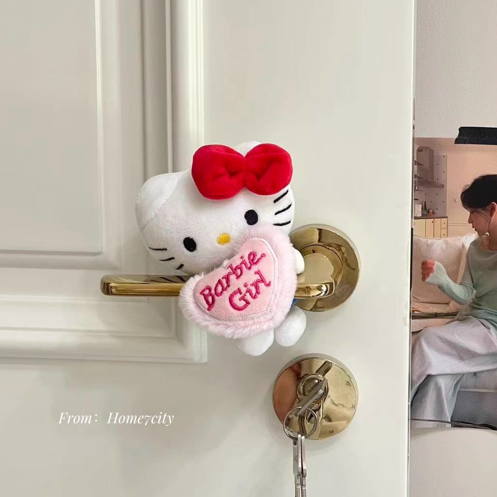 少女心KT门把手装饰玩偶