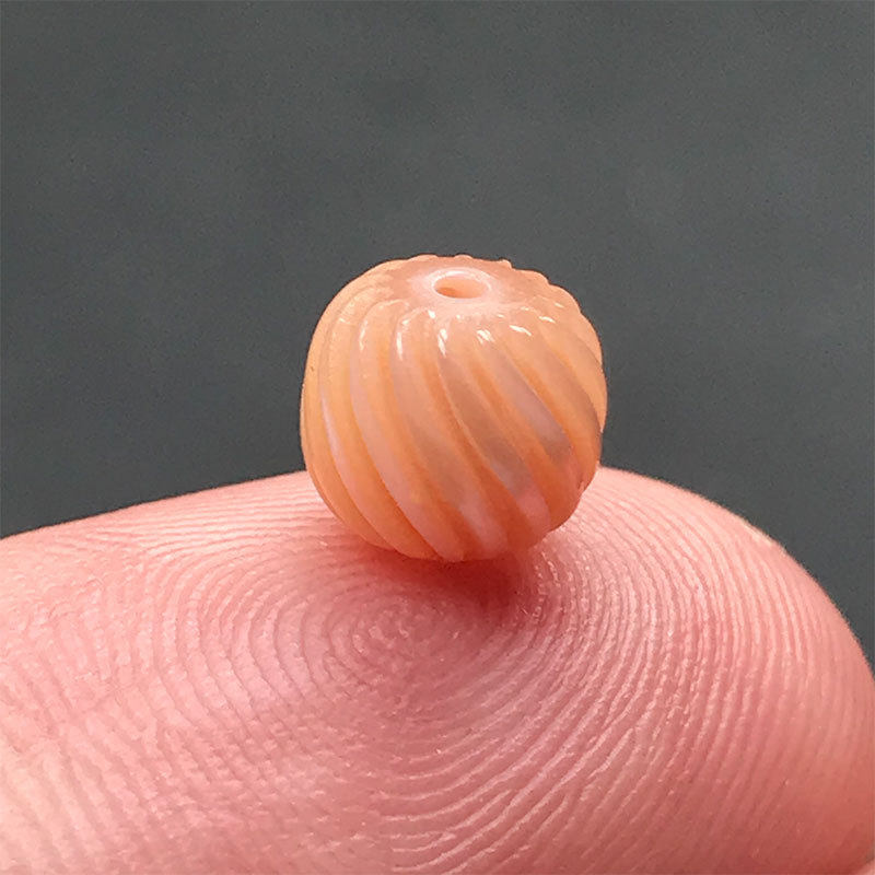 7MM天然淡水珍珠扭扭老型珠文玩百香籽108手链DIY配饰配珠背云珠
