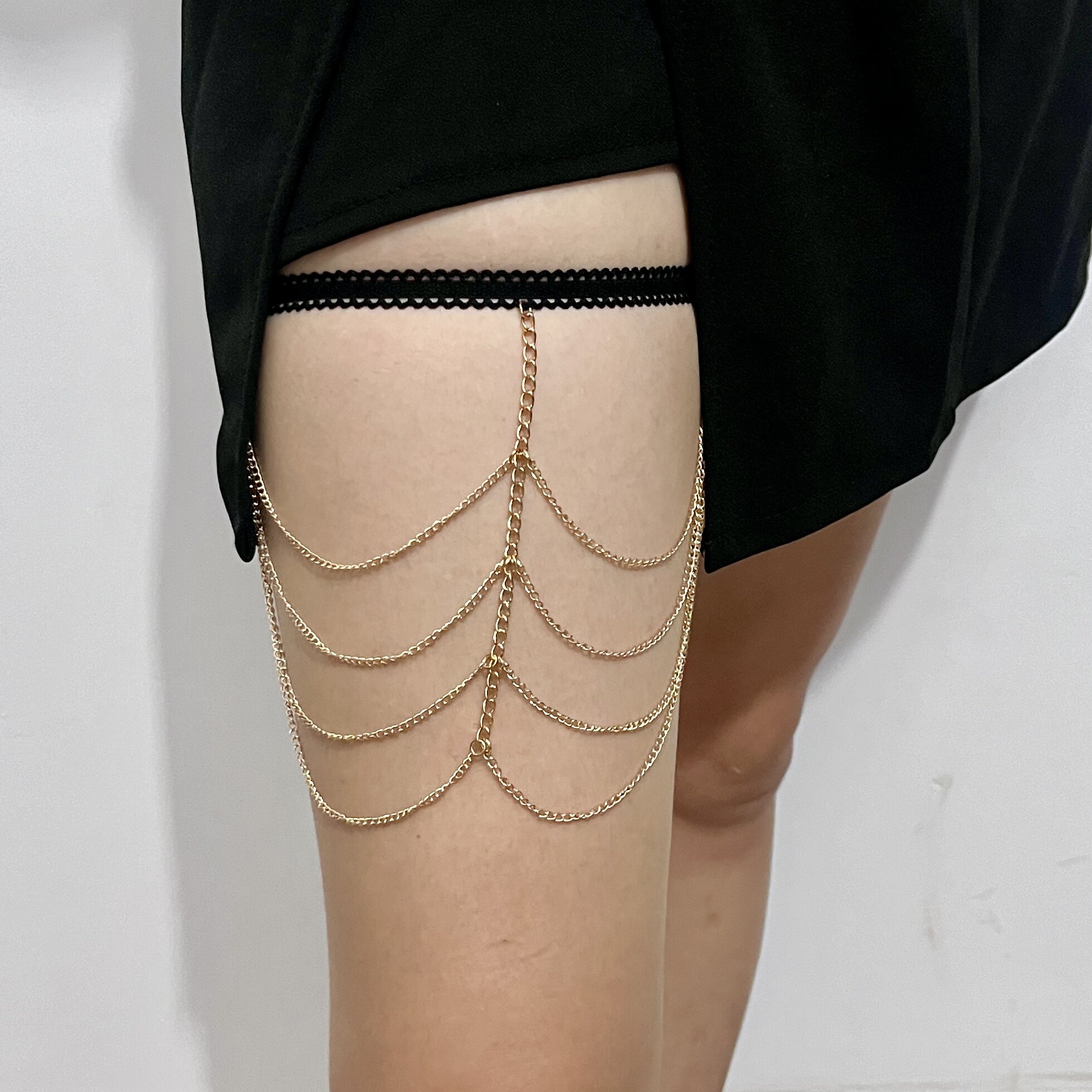 欧美饰品性感流苏大腿链流苏腿链
