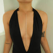 Chain 欧美简约时尚 Necklace Women Body 性感镶钻身体链女 Sexy