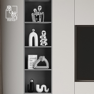 现代轻奢房间装饰品摆设客厅酒柜餐柜高级感小众个性电视柜摆件