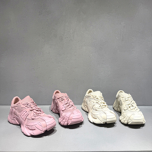 时髦八爪鱼老爹鞋先峰名典女鞋欧洲站2026早春新款欧货真皮休闲鞋