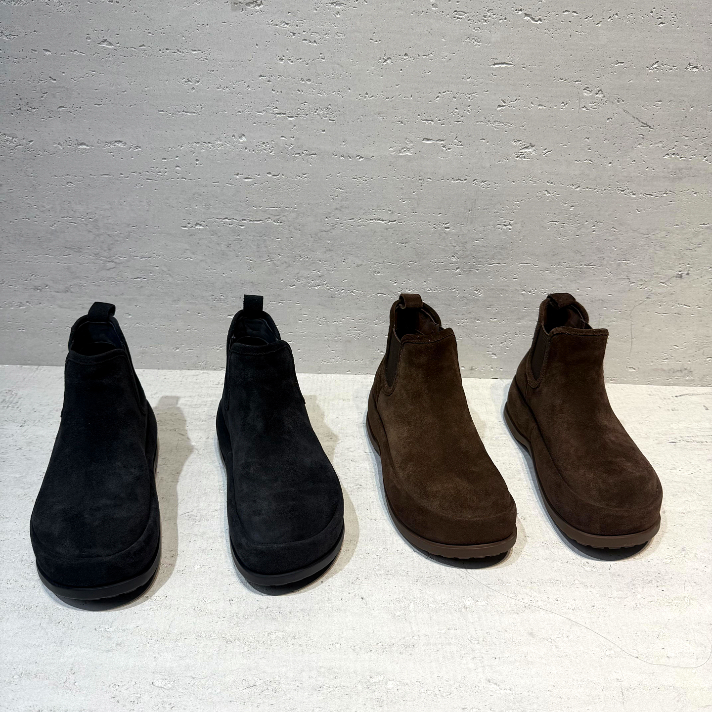 欧货真皮马丁靴圆头厚底短靴