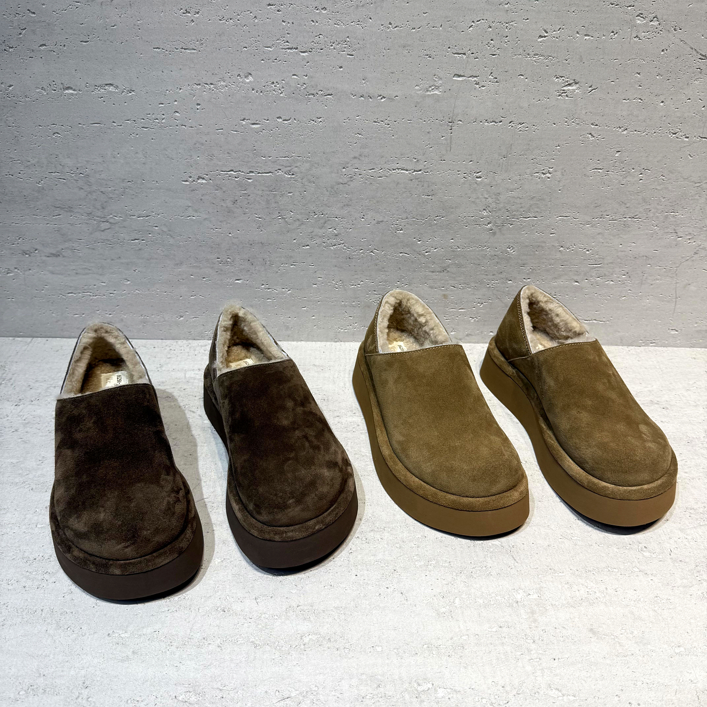 欧货羊羔毛厚底保暖乐福鞋女