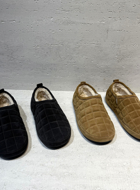 欧洲站二棉女鞋2025年冬季新款欧货真皮羊毛保暖一脚蹬乐福鞋棉鞋