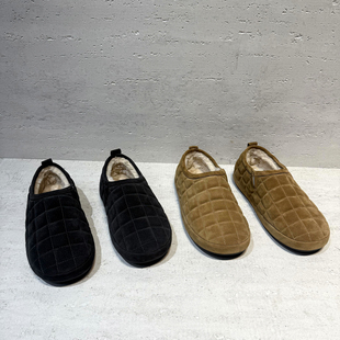 棉鞋 欧洲站二棉女鞋 欧货真皮羊毛保暖一脚蹬乐福鞋 新款 2025年冬季