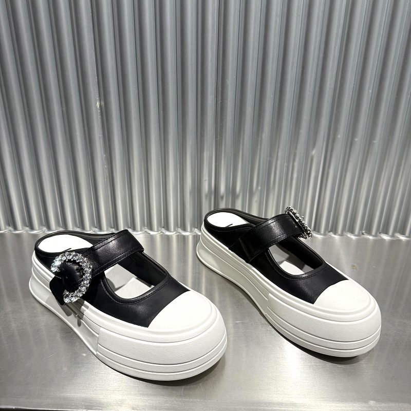 欧洲站包头拖鞋女2026年春季新款欧货真皮韩版平底外穿休闲半拖,女鞋,包头拖,淘宝优惠券,粉丝福利购,淘宝优惠卷