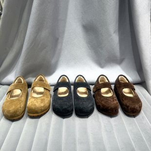 欧货磨砂皮羊毛加绒保暖厚底勃肯鞋 新款 2025年冬季 欧洲站二棉女鞋