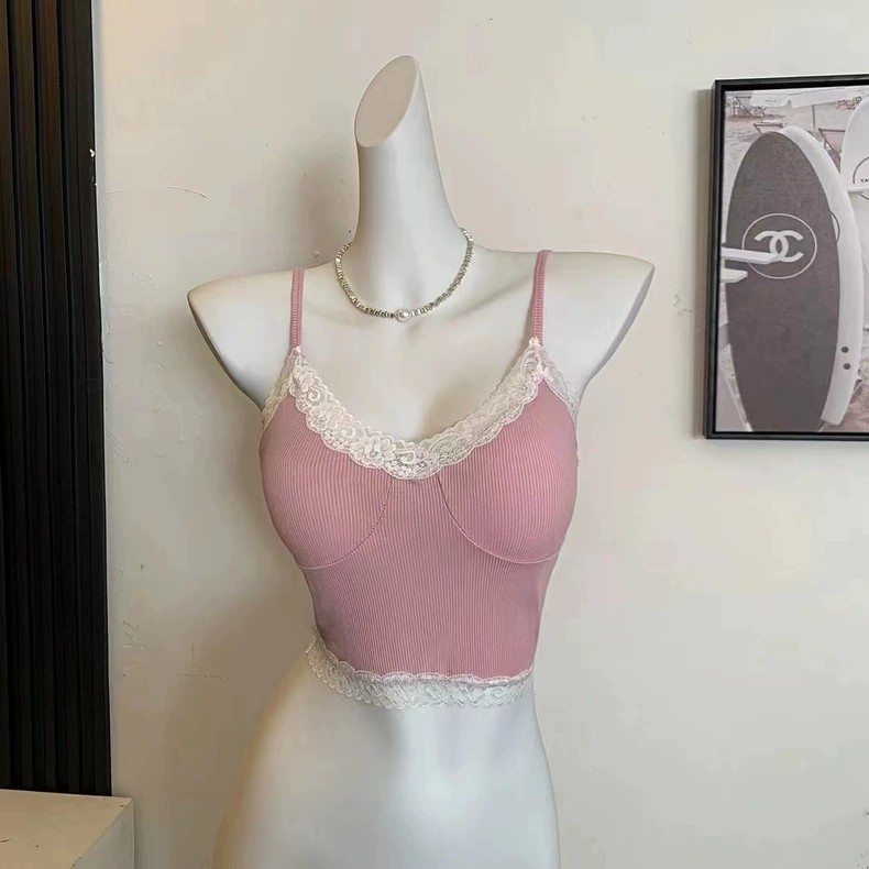 NOHASHTA蕾丝花边吊带背心女内搭外穿性感美背打底衫短款上衣吊带