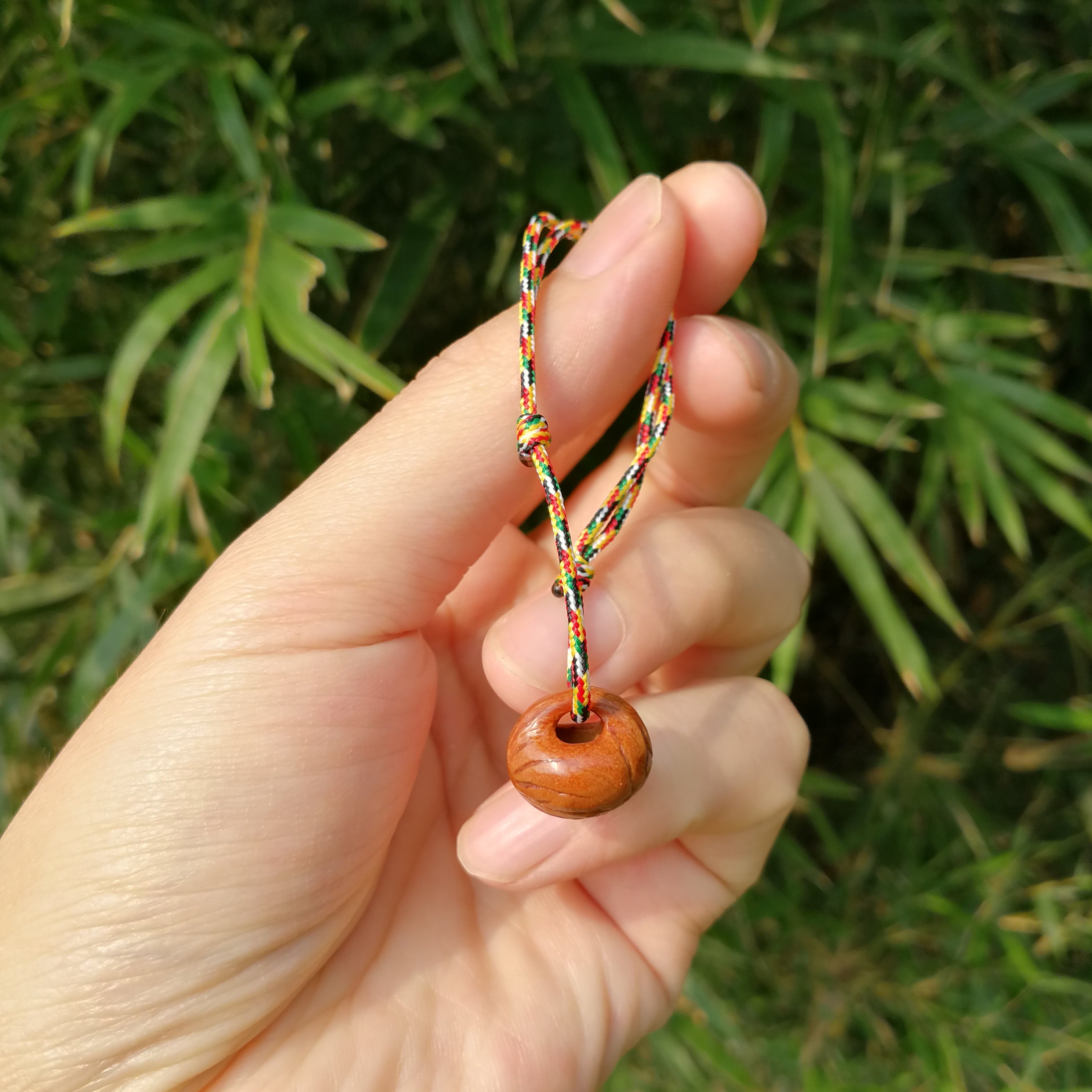 桃核桃胡手工雕刻桃筐红色手绳脚绳儿童百天宝宝满月外出礼
