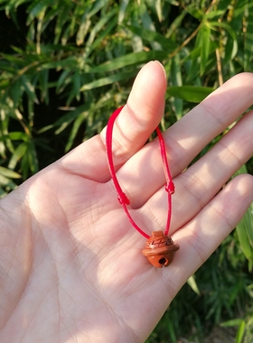 天然野生桃核手工雕刻铃铛