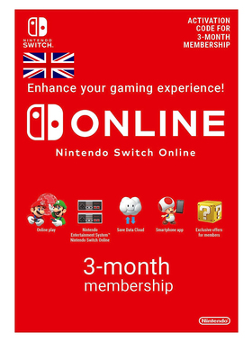 Switch Online Membership 3 Months UK 英服任天堂个人会员季卡