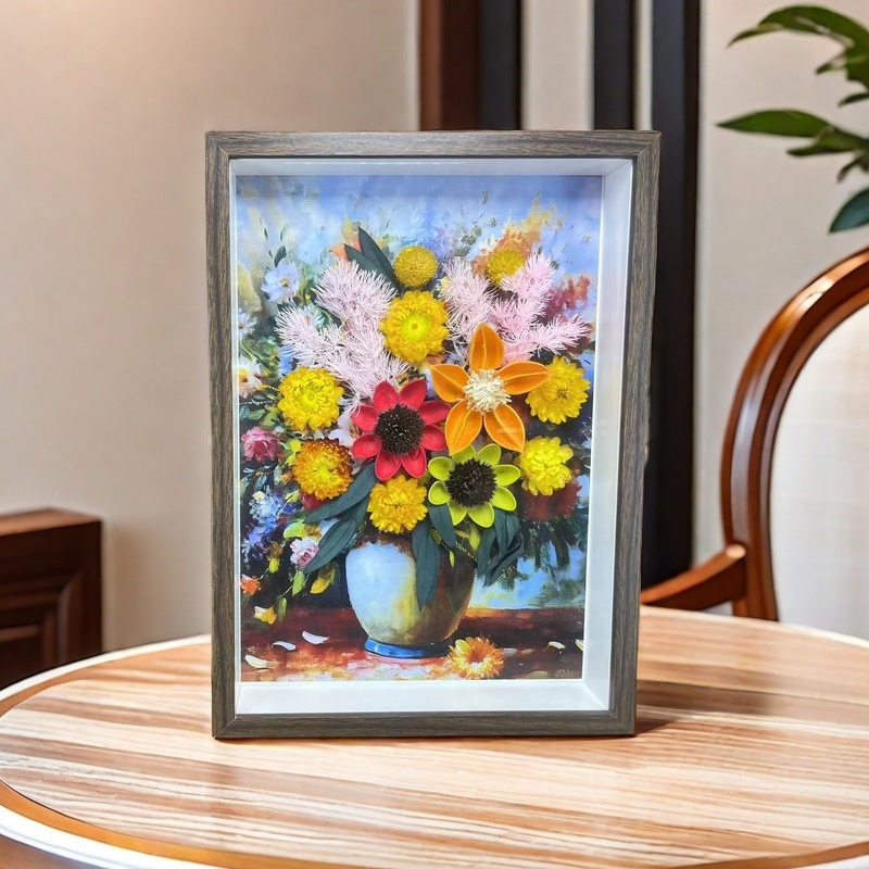 云南精品永生花相框干花手工diy立体家居装饰画框摆件挂件礼物