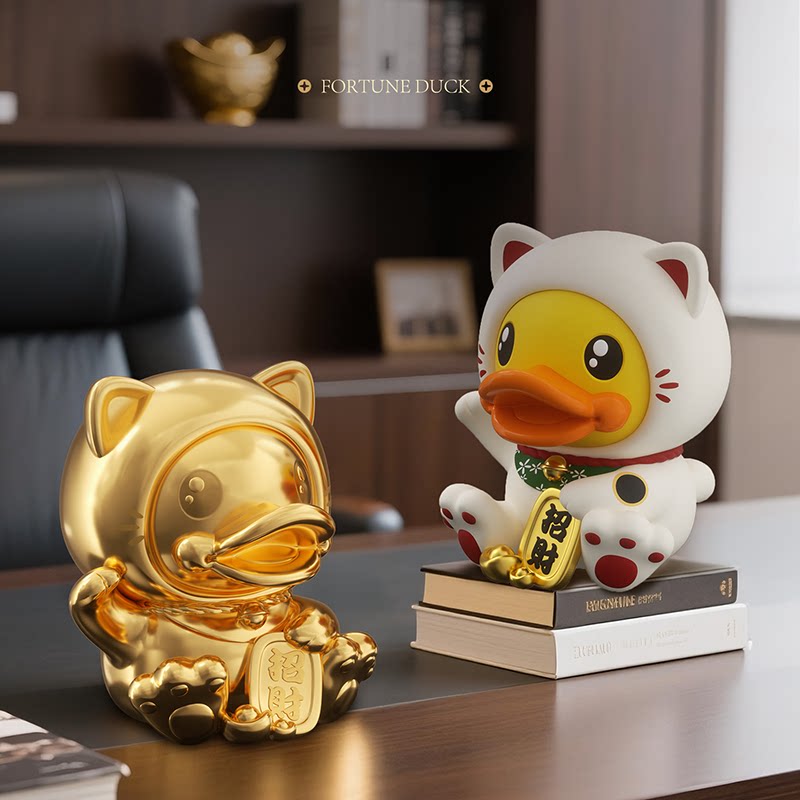 B.Duck小黄鸭招财鸭潮玩大娃摆件图片