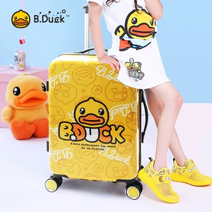 B.Duck, мультяшный универсальный чемодан подходит для мужчин и женщин для путешествий на колесиках, 20 дюймов