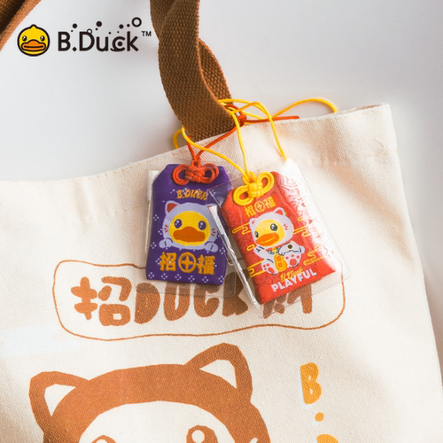 B.Duck小黄鸭单肩帆布包