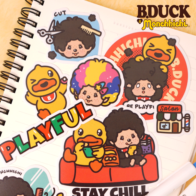 B.duck小黄鸭X萌趣趣卡通贴纸图片