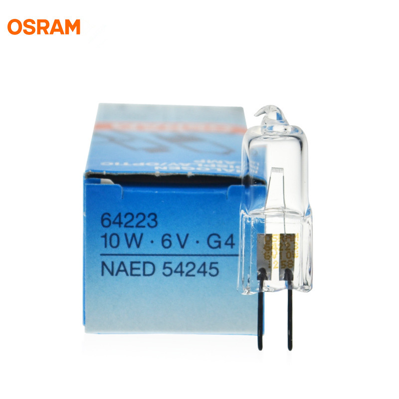 OSRAM欧司朗64223 6V10W显微镜灯泡珠米泡6605分光光度计灯泡7387