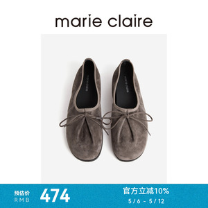 MC女鞋老钱风绒面僧侣鞋勃肯鞋平底乐福鞋单鞋marieclaire女鞋