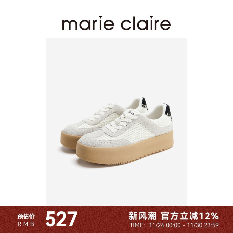 MC女鞋网面厚底德训鞋25春松糕阿甘鞋运动休闲鞋marieclaire女鞋