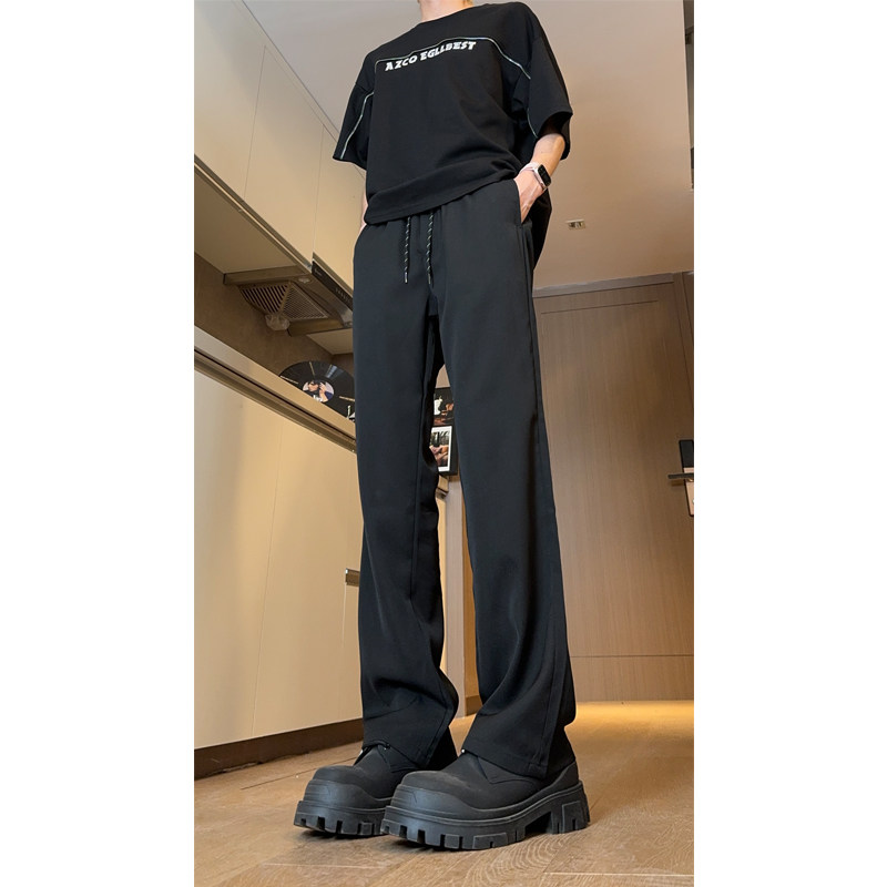 现货垂感马吉拉微喇松紧腰西裤高级感休闲长裤男K705-P45控68,男装西裤,星座205