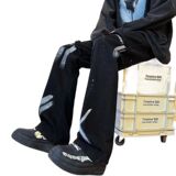 早秋高街美式vibe微喇扎染修身牛仔裤男黑色休闲裤K883-P55控78，男装牛仔裤，星座205