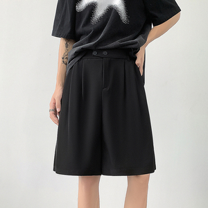 夏冰丝高级感西装五分短裤男设计感扣子薄款休闲西裤K502-P35，男装牛仔裤，星座205