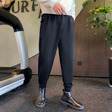 早秋韩版魔术贴休闲小脚裤男哈伦百搭修身束脚小西裤MK330-P45，男装西裤，星座205